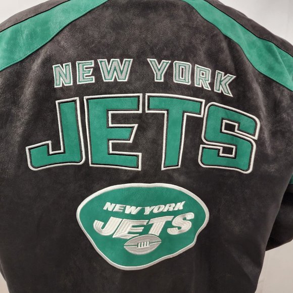 NFL New York Jets Varsity Jacket, Black, 2X-Large XXL Mens G-III Sports - Picture 5 of 12